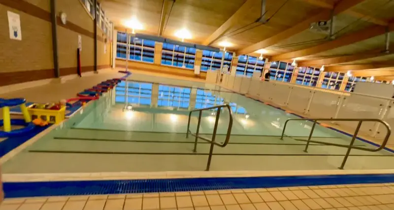Adult and child swimming lessons